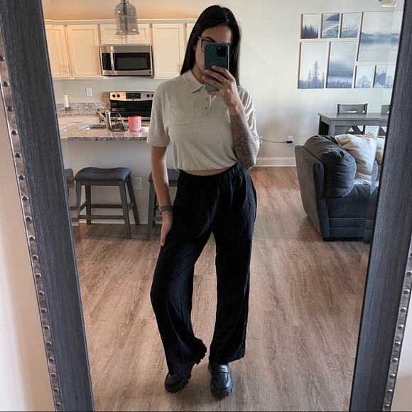 High Waist Straight Leg Trouser Pants - Picture 15 of 16